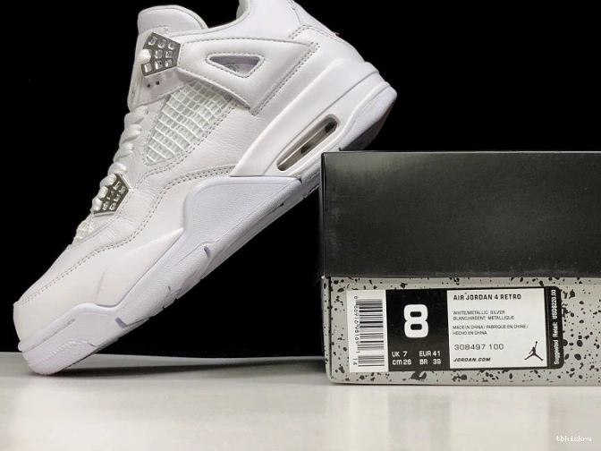 Rep TBkick Retro Jordan 4 Air Money 308497-100 Pure 0814